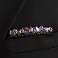 Purple Crystal Pocket Boutonniere for Men's Bandhgala & Blazer