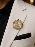 Luxury Gold Snake Brooch