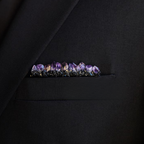 Purple Crystal Pocket Boutonniere for Men's Bandhgala & Blazer