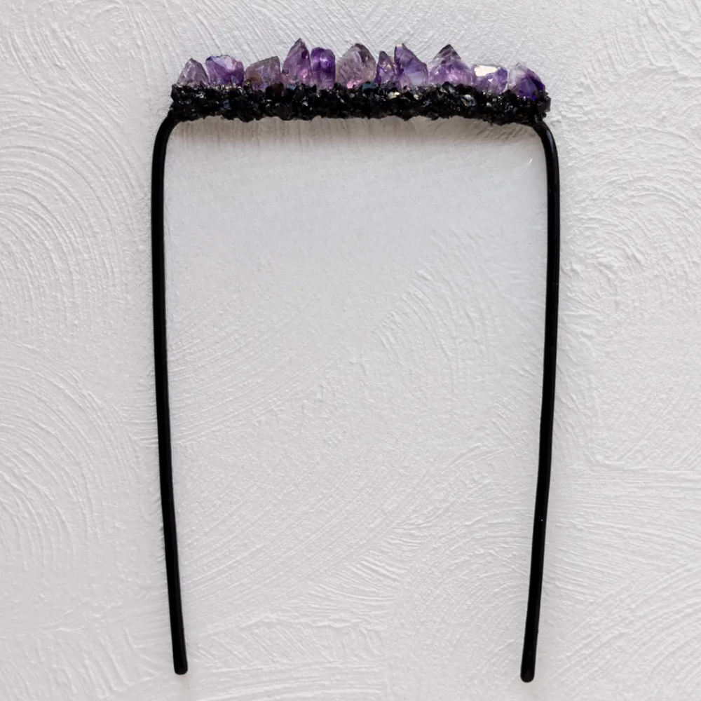 Purple Crystal Pocket Boutonniere for Men's Bandhgala & Blazer