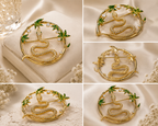 Luxury Gold Snake Brooch