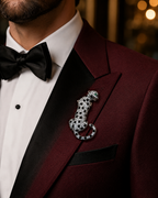 Midnight Panther Crystal Brooch