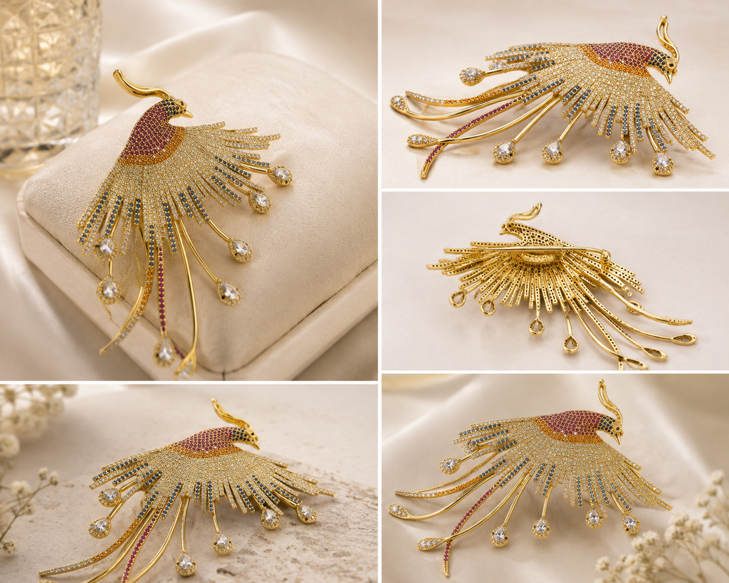 Luxury Retro Phoenix Brooch for Men & Women
