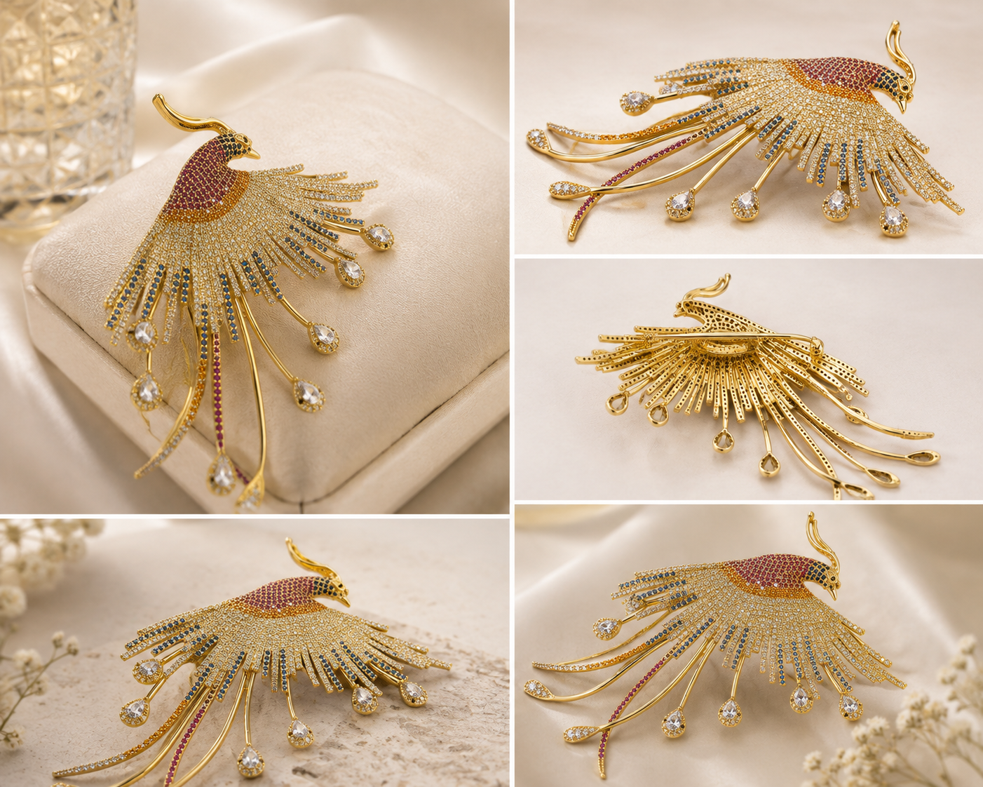 Luxury Retro Phoenix Brooch for Men & Women
