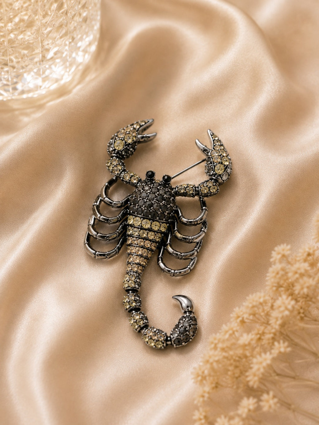 Black Scorpion Brooch for Men