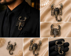 Black Scorpion Brooch for Men