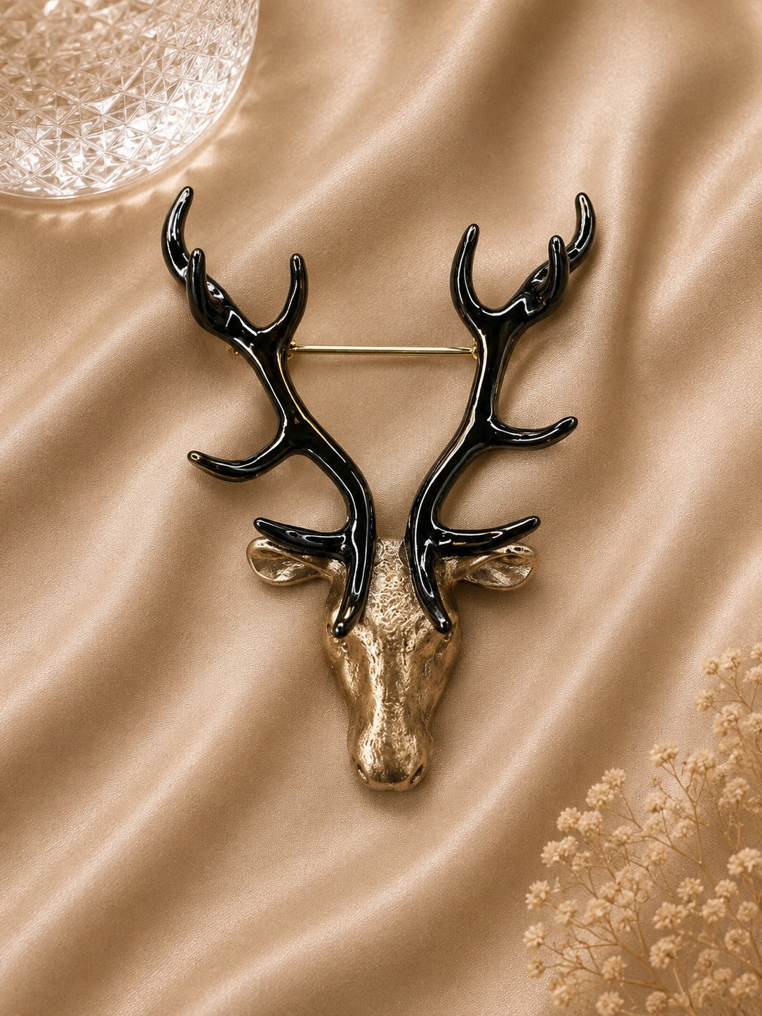 Royal Stag Head Brooch