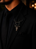 Royal Stag Head Brooch