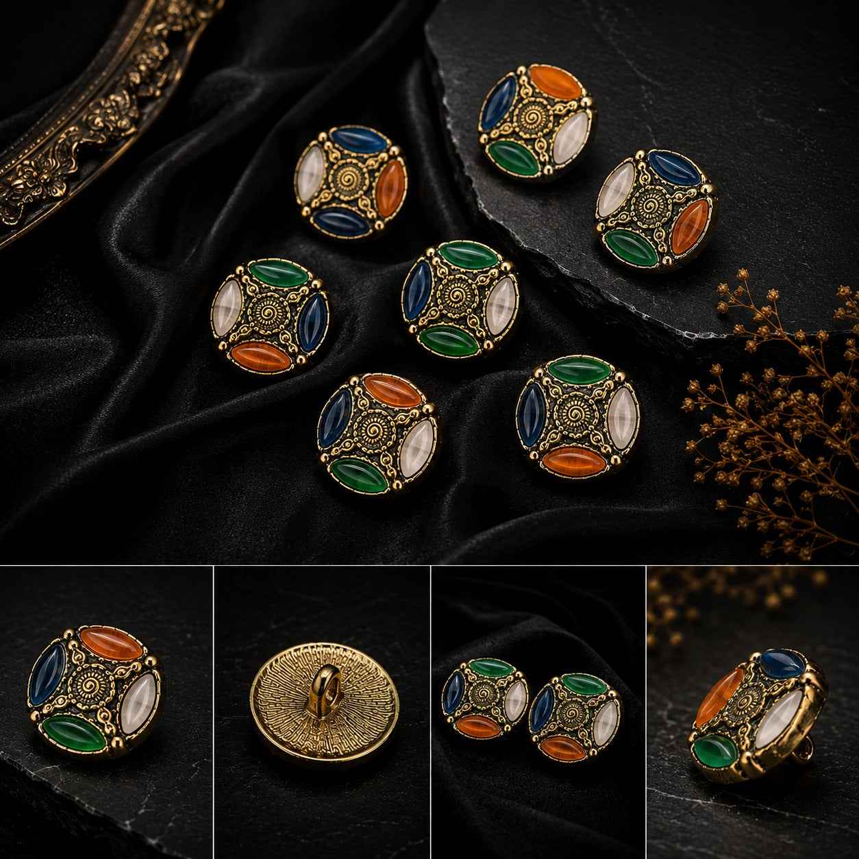Multicolor Vintage Blazer Button Set