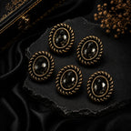 Black Crystal Blazer Button Set