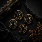Black Crystal Blazer Button Set