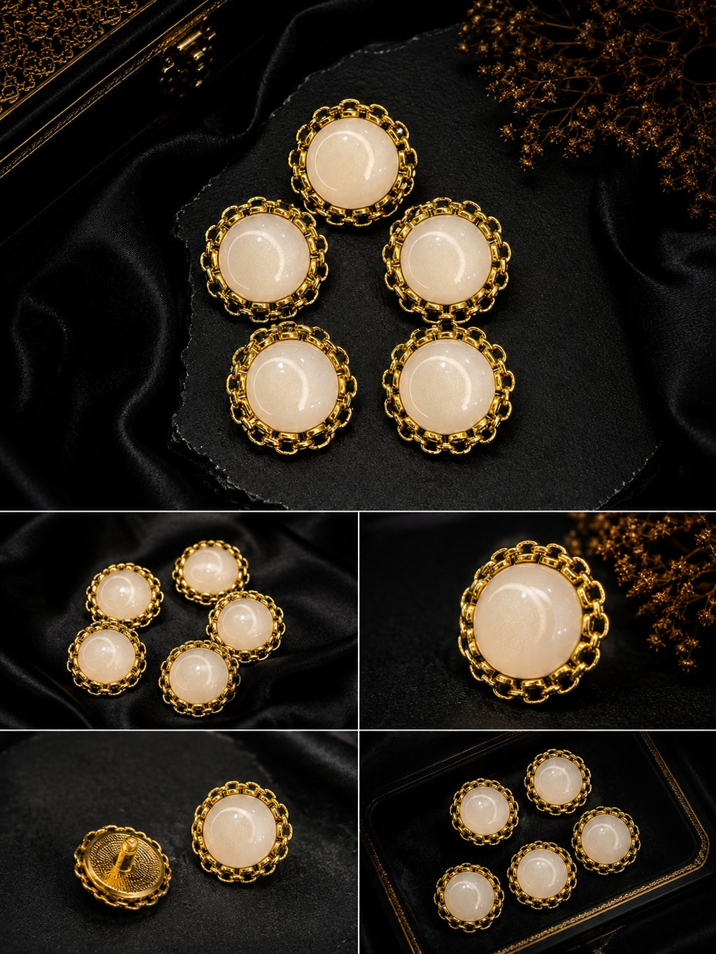 Pearl White Blazer Button Set