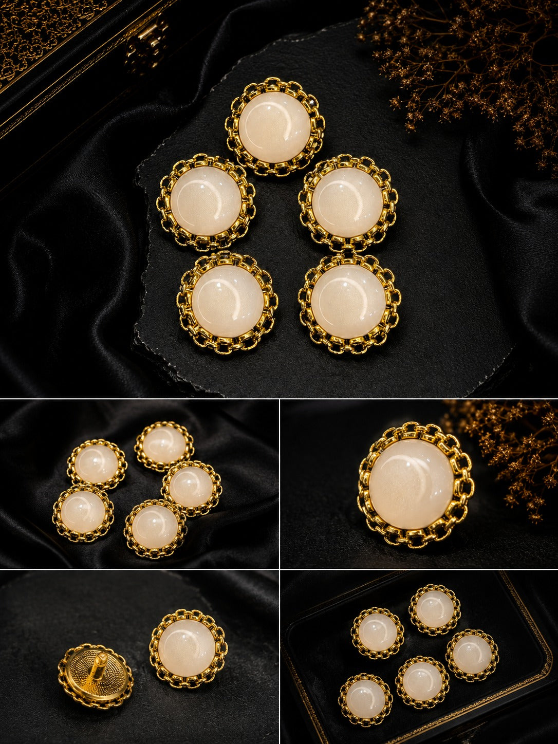Pearl White Blazer Button Set