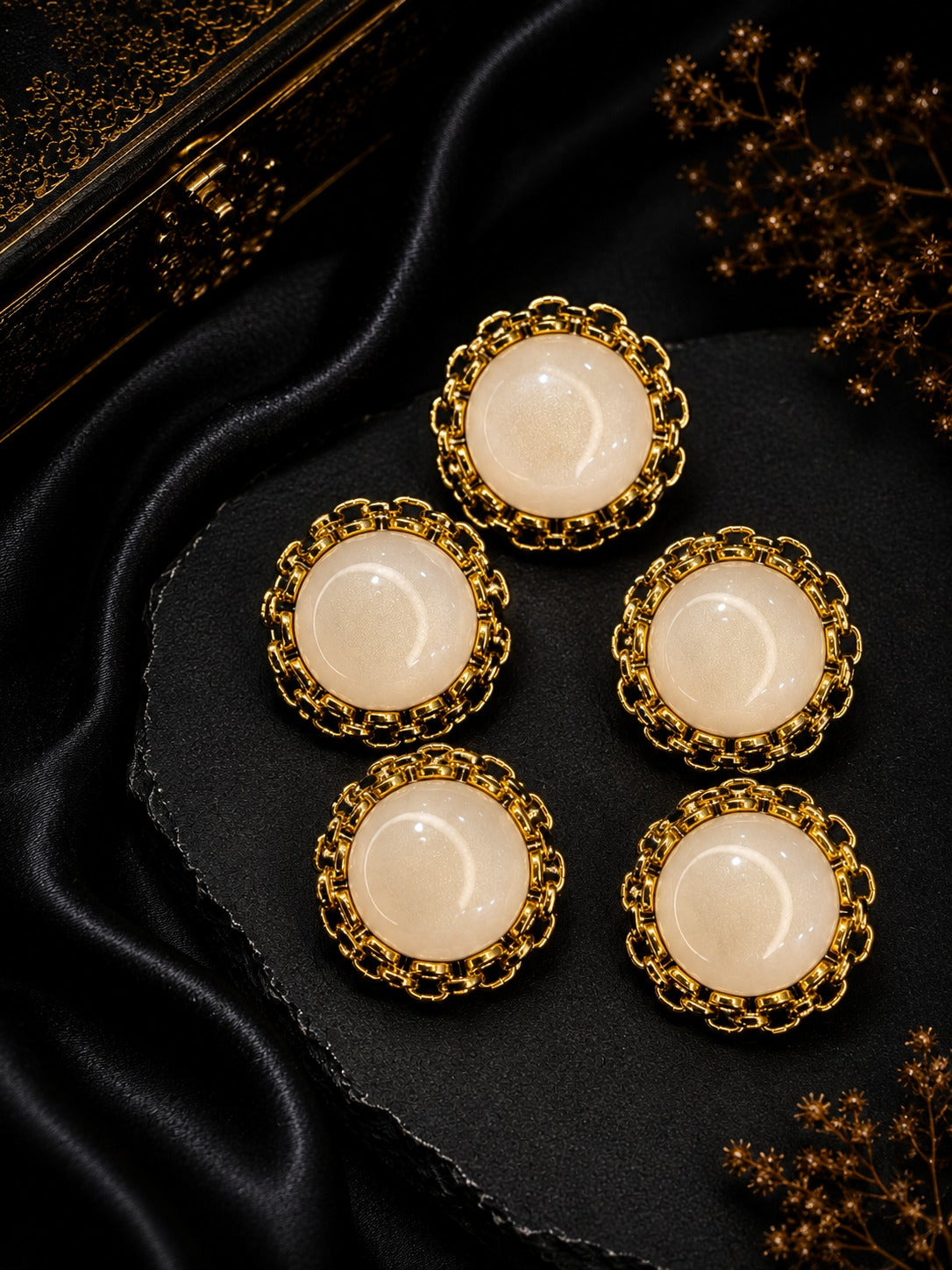 Pearl White Blazer Button Set