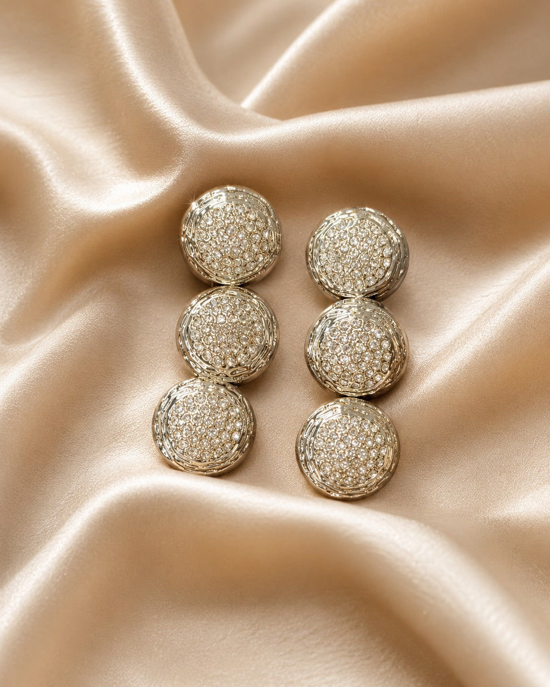 Silver Crystal Kurta Buttons