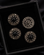 Midnight Halo Crystal Buttons