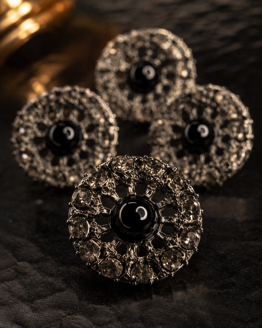 Midnight Halo Crystal Buttons