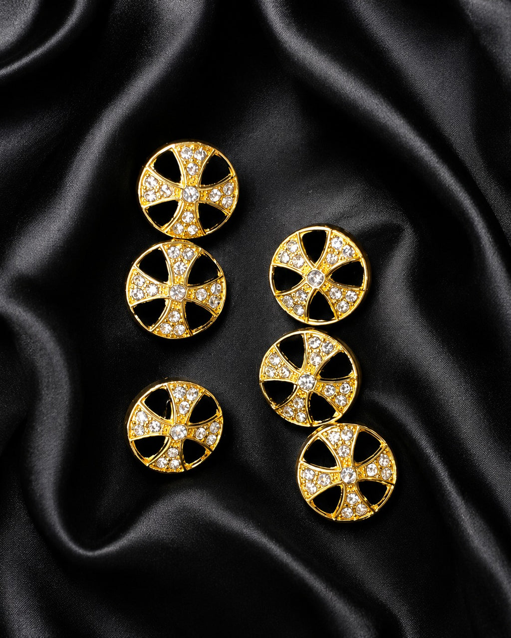 Radiant Cross Crystal Buttons