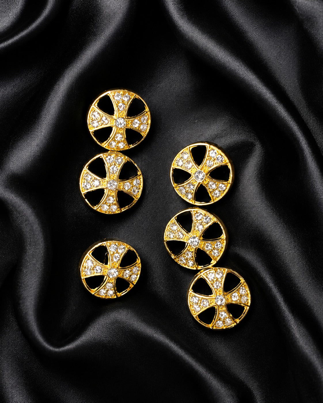 Radiant Cross Crystal Buttons