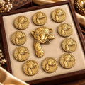 Royal Tiger Brooch with 10 Free Matching Buttons