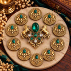 Royal Twin Horse Brooch with 10 Free Matching Buttons