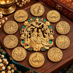 Radha Krishna Peacock Brooch with 10 Free Matching Buttons