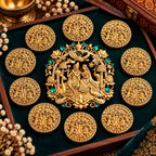 Radha Krishna Peacock Brooch with 10 Free Matching Buttons