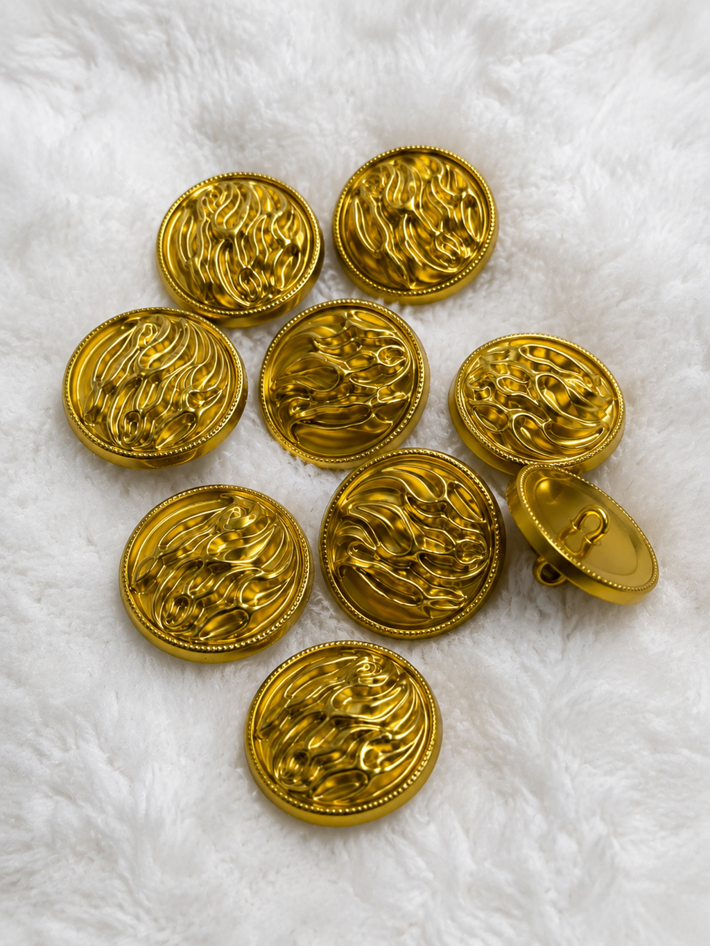Pack of 10 Luxury Gold Embossed Metal Suit & Menswear Button