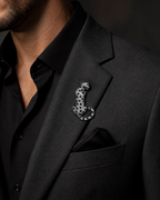 Midnight Panther Crystal Brooch