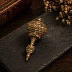 Divine Hanuman Gada Antique Gold Brooch for Men