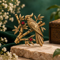 Swarna Pakshi Antique Gold Bird Brooch