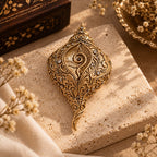 Shankhnad Antique Gold Shankh Brooch