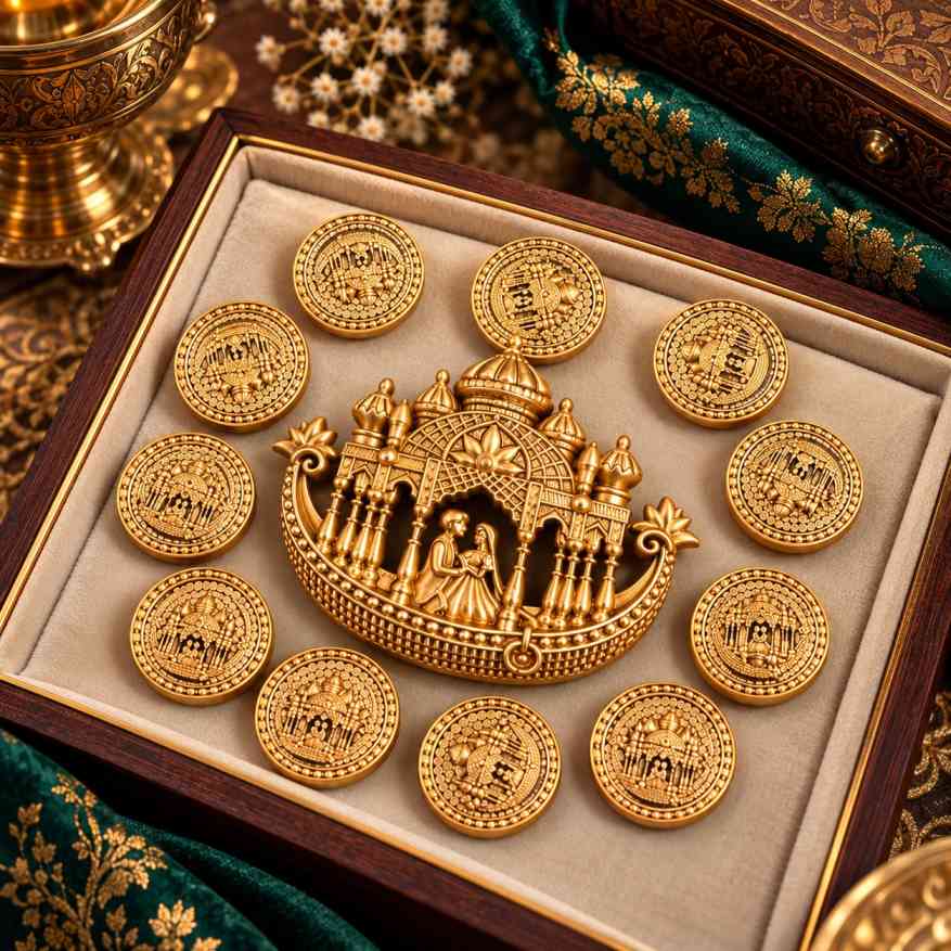 Royal Wedding Doli Brooch with 10 Free Matching Buttons