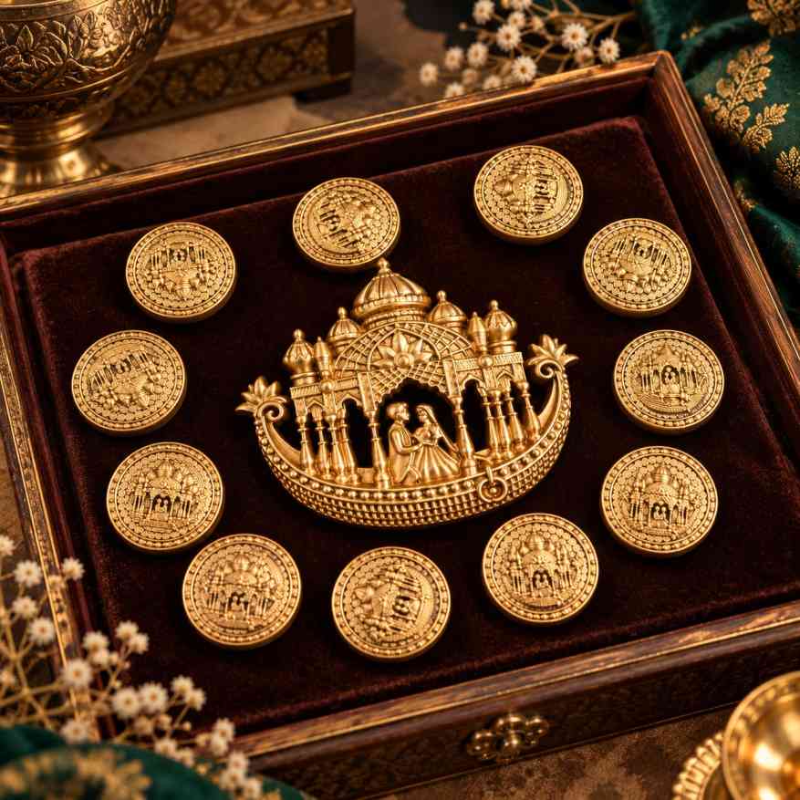 Royal Wedding Doli Brooch with 10 Free Matching Buttons