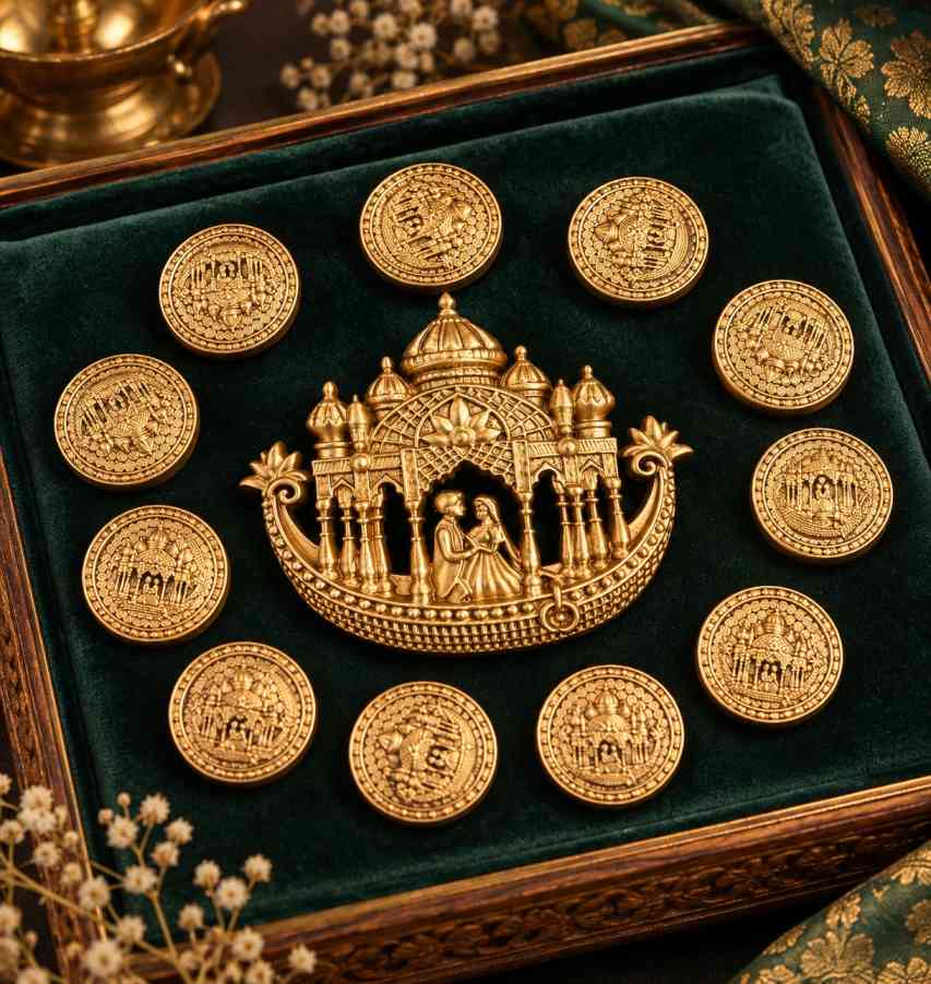 Royal Wedding Doli Brooch with 10 Free Matching Buttons