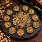 Royal Twin Lion Crown Brooch with 10 Free Matching Buttons