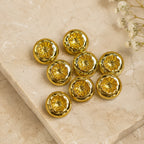 Pack of 10 Golden Bloom Heritage Kurta Buttons