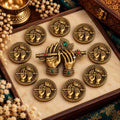 Krishna Flute Hands Brooch with 10 Free Matching Buttons
