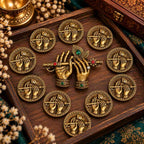 Krishna Flute Hands Brooch with 10 Free Matching Buttons