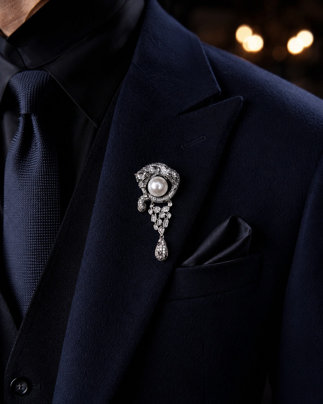 Imperial Pearl Cascade Brooch