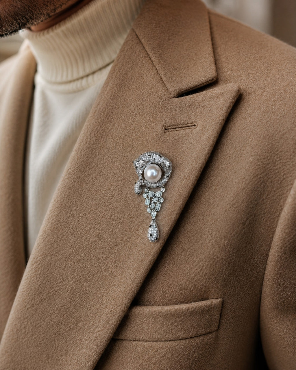 Imperial Pearl Cascade Brooch
