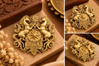 Twin Horse Crest Brooch for Men
