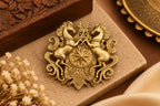 Twin Horse Crest Brooch for Men