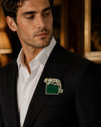 Emerald Majesty Panther Brooch for Men