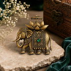 Brass Royal Elephant Brooch for Men