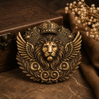 Regal Lion Crest Brooch for Men