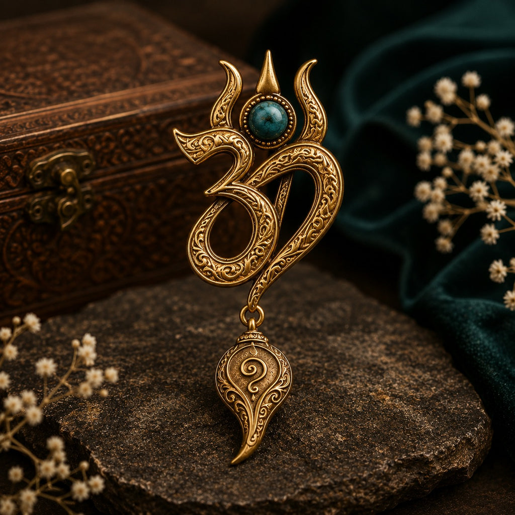 Eternal Om Emblem Brooch for Men