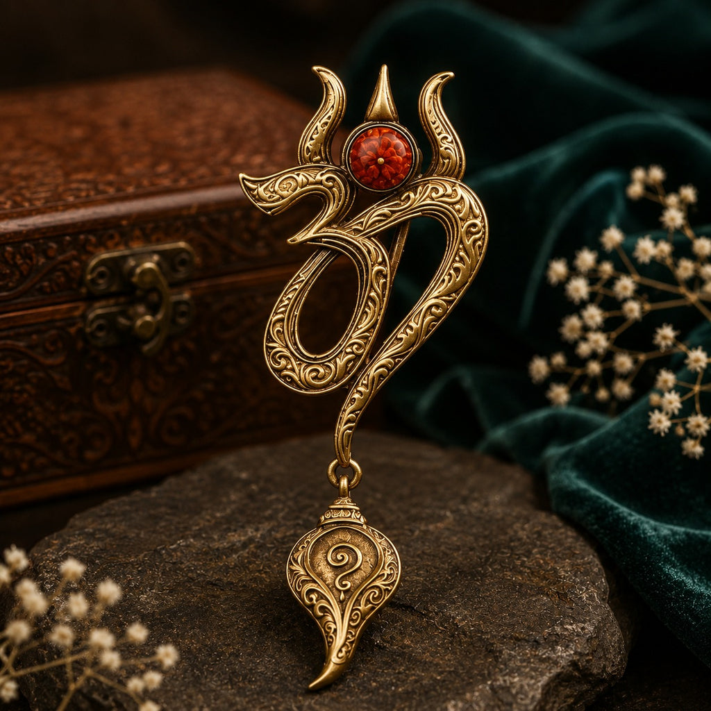 Eternal Om Emblem Brooch for Men