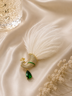 Luxury Peacock Feather Brooch